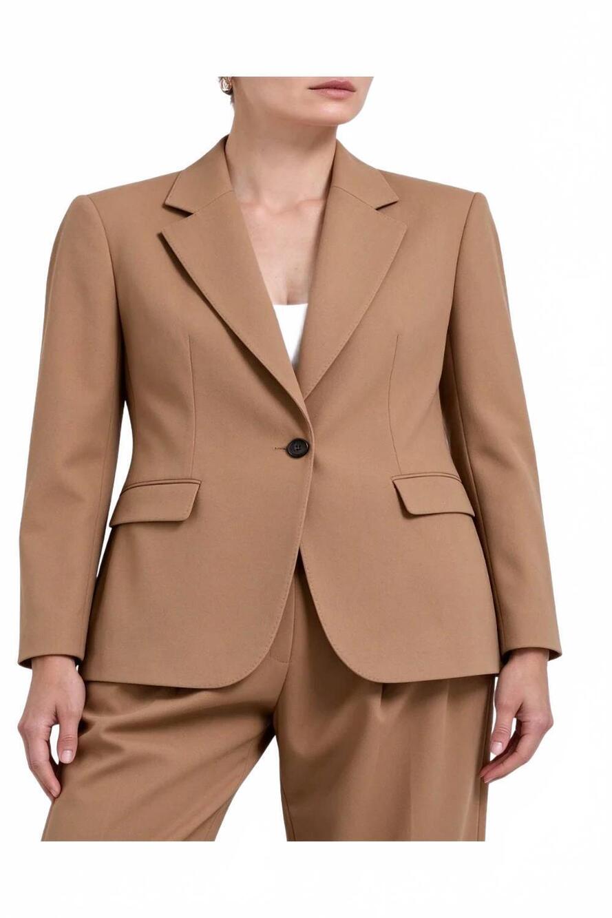 NEW BRUNELLO CUCINELLI women's single-breasted tailored blazer in camel
